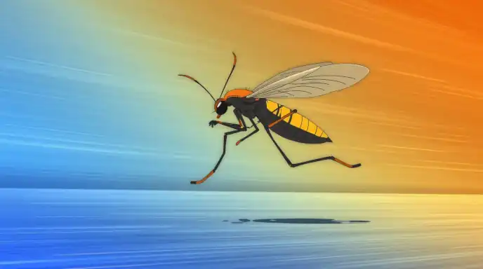 Mosquito running a marathon