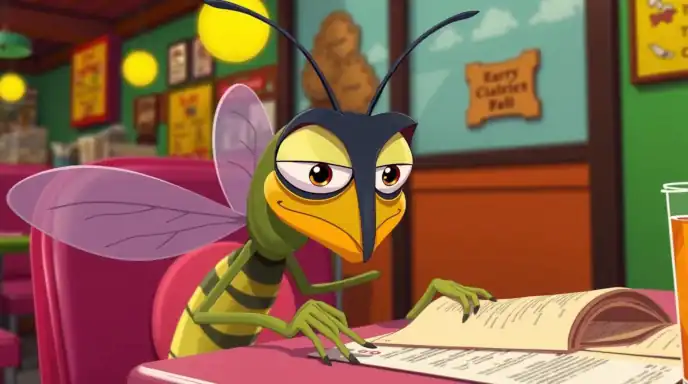 Mosquito choosing a mela
